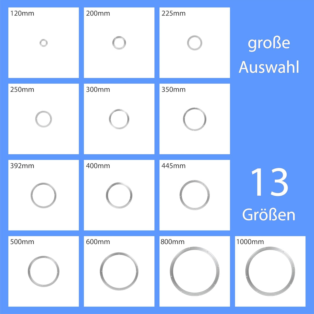 ALU Drehteller 13 Grössen von 120 bis 1000mm (Aussendurchmesser: 445mm;), Aussendurchmesser: 445mm;