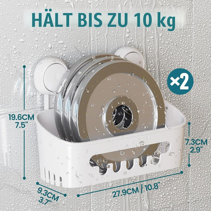 TAILI Duschablage Saugnapf Duschablage Ohne Bohren Ecke 1 Stück Duschregal Saugnäpfe Duschgel Halter