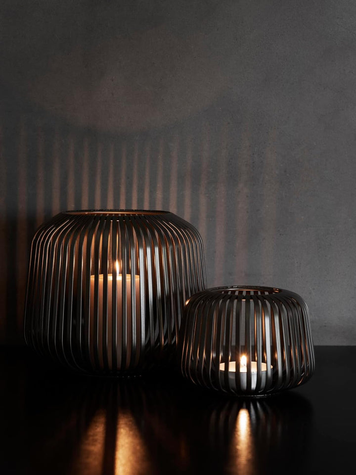 blomus Laterne Lito | Burned Metal | Grösse XS | 14L x 14B x 10H cm | Kerzenhalter Bronze | Windlich