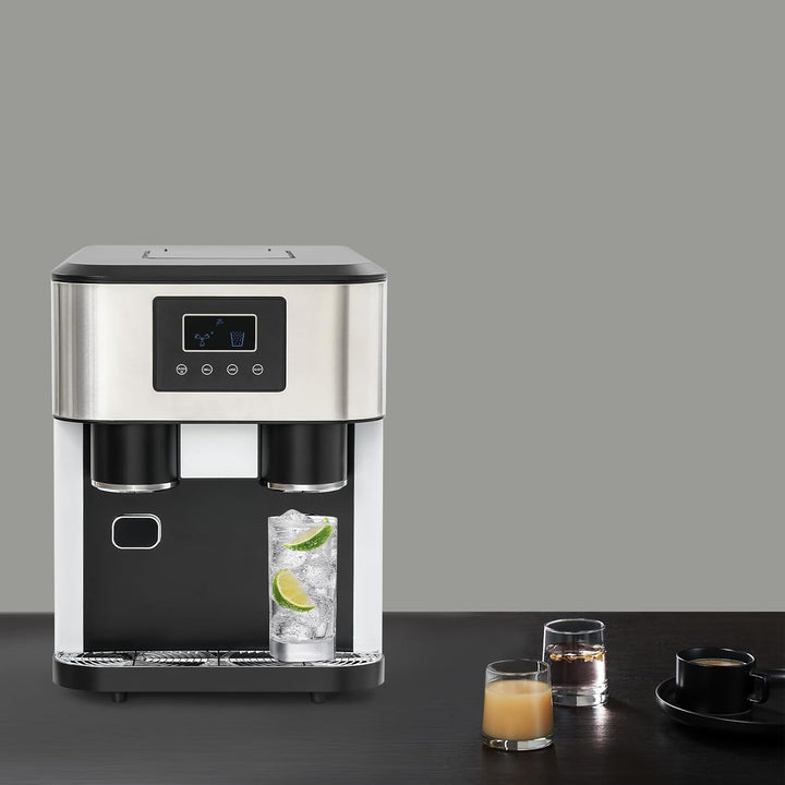 3-In-1 Eisbereiter Mit Kaltwasserfunktion Bereit FüR 600G Eis Lcd Display WüRfel Tischplatte Maker C