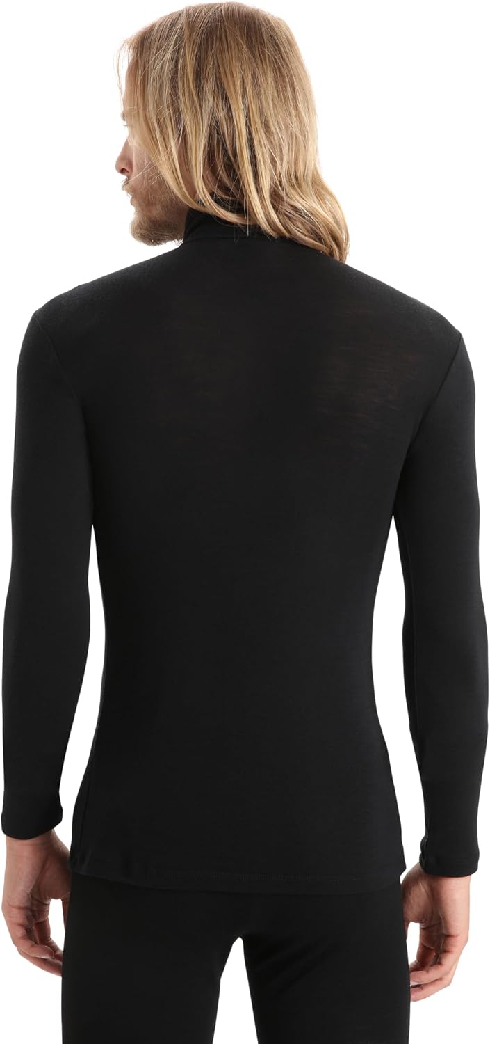 Icebreaker Herren 175 Everyday Ls Half Zip Merino Baselayer Funktionsshirt (1er Pack) S Schwarz, S S