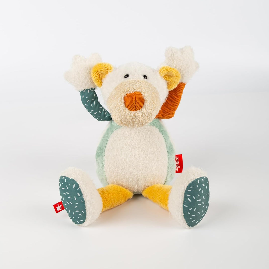 sigikid 43235 Patchwork Stofftier, Mehrfarbig/Eisbär, Mehrfarbig/Eisbär