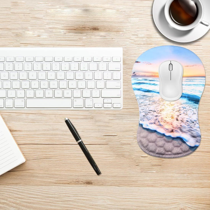 Mauspad mit Handgelenkauflage,Ergonomisches Mousepad zur Linderung von Schmerzen im Karpaltunnel, Me