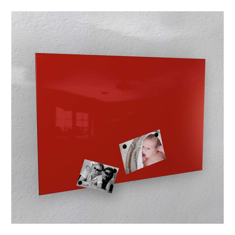 Colours-Manufaktur Magnetwand - rot glänzend * RAL 3020 * Hochglanz - 4 Verschiedene Grössen - 40 x