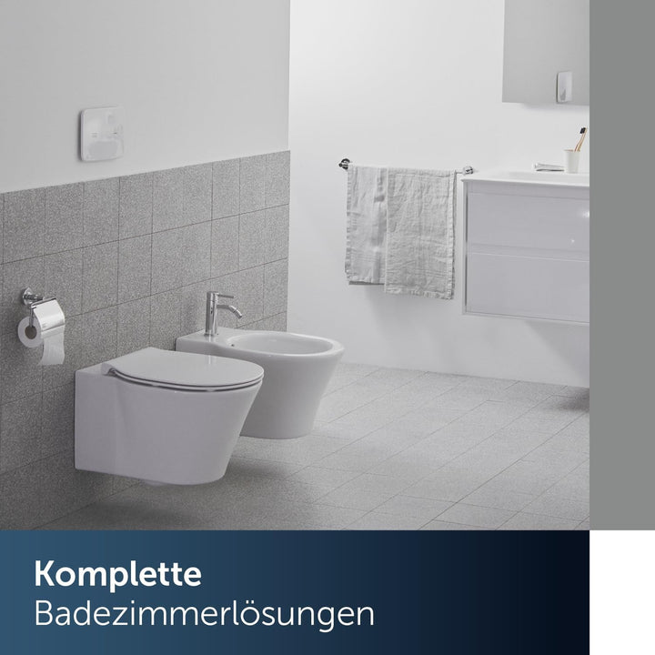 Ideal Standard BC197AA Ceraline Bidetarmatur mit Zugknopf-Ablaufgarnitur