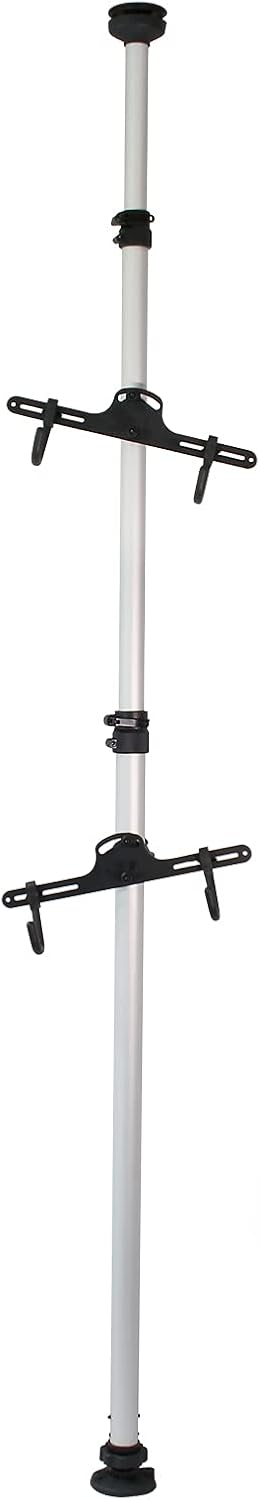 Wiltec Teleskop Fahrradhalter für 2 Räder je 20kg 160-340cm, Fahrradständer platzsparend, Hängesyste