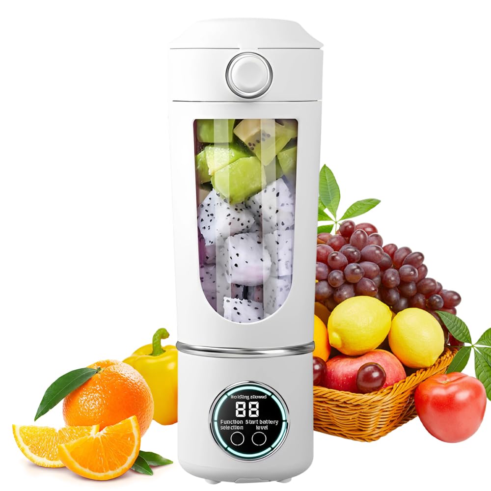 Tragbarer Mixer 700ml, Wiederaufladbar Mini Mixers with Digital Display, Mixer to Go for Milkshakes,