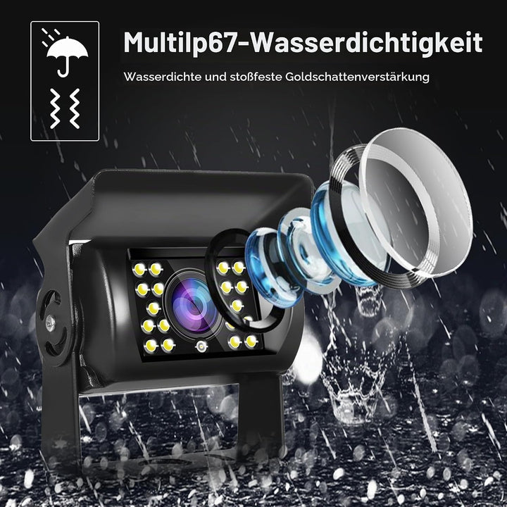 Rimoody Rückfahrkamera 4 Pin Aviation Stecker IR Nachtsicht Keine Hilfslinie Ohne Ändern der Farbe I