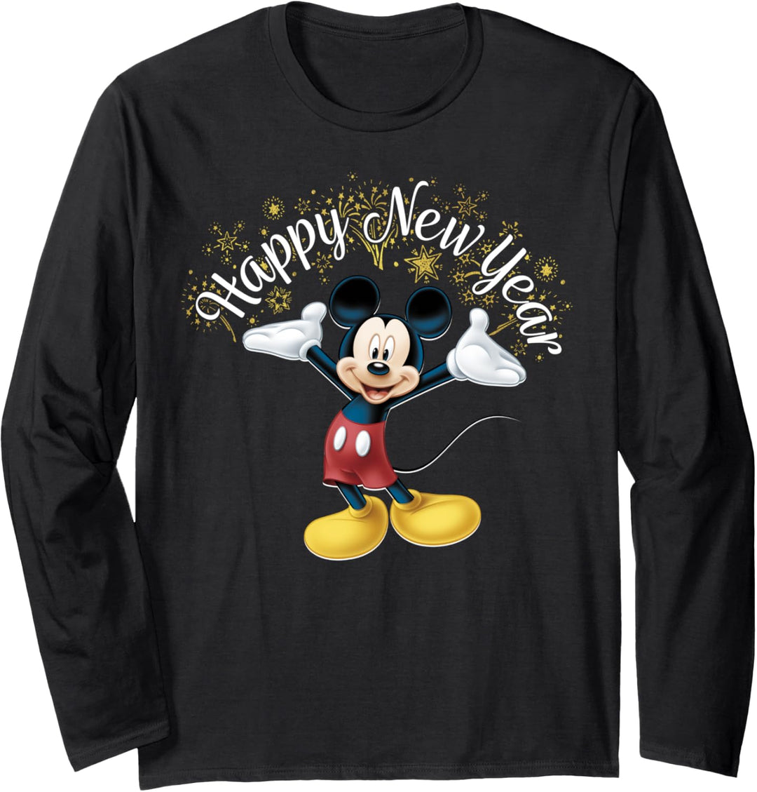 Disney New Year's Mickey Mouse Happy New Year Portrait Langarmshirt