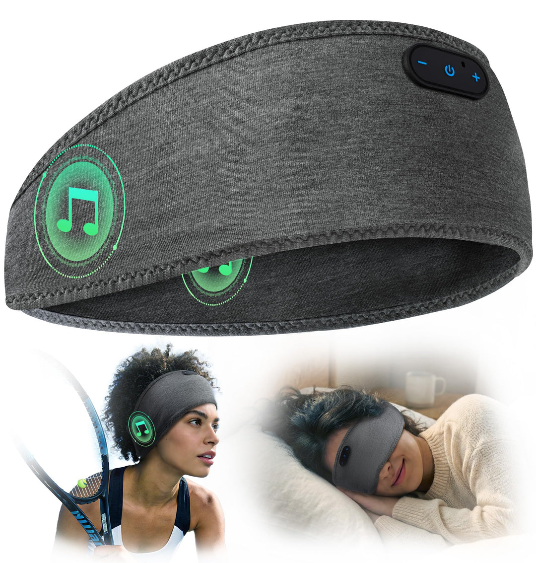 ink-topoint Schlafkopfhörer Bluetooth 5.4 Stirnband aus Bambus-Baumwolle | Als Stirnband-Kopfhörer b