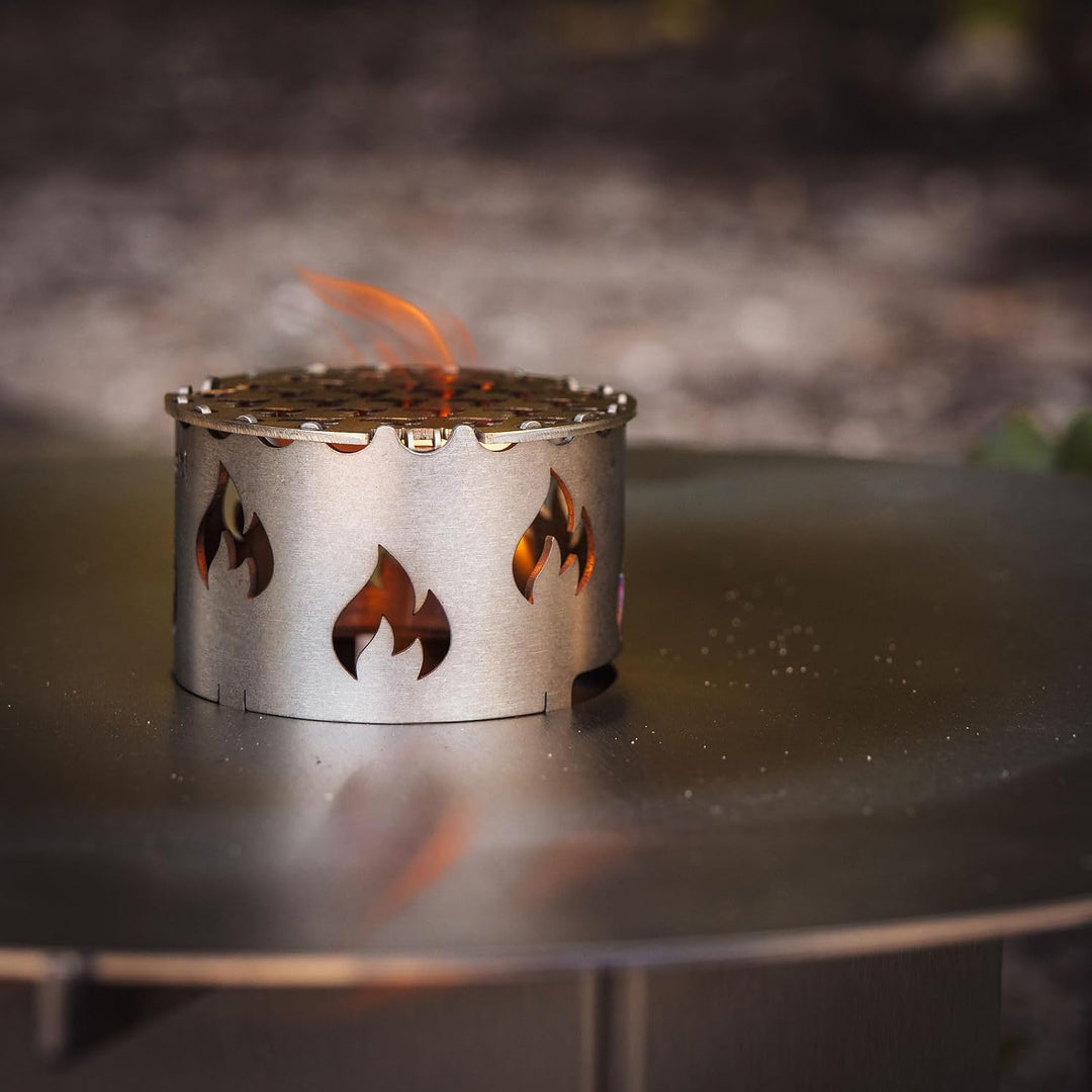 Grillrost.com Das Original Mini Wokaufsatz aus Edelstahl - für Mini Feuerplatte steckbar Mini-Wokauf