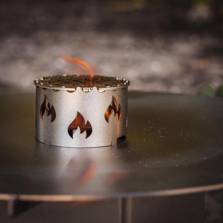 Grillrost.com Das Original Mini Wokaufsatz aus Edelstahl - für Mini Feuerplatte steckbar Mini-Wokauf