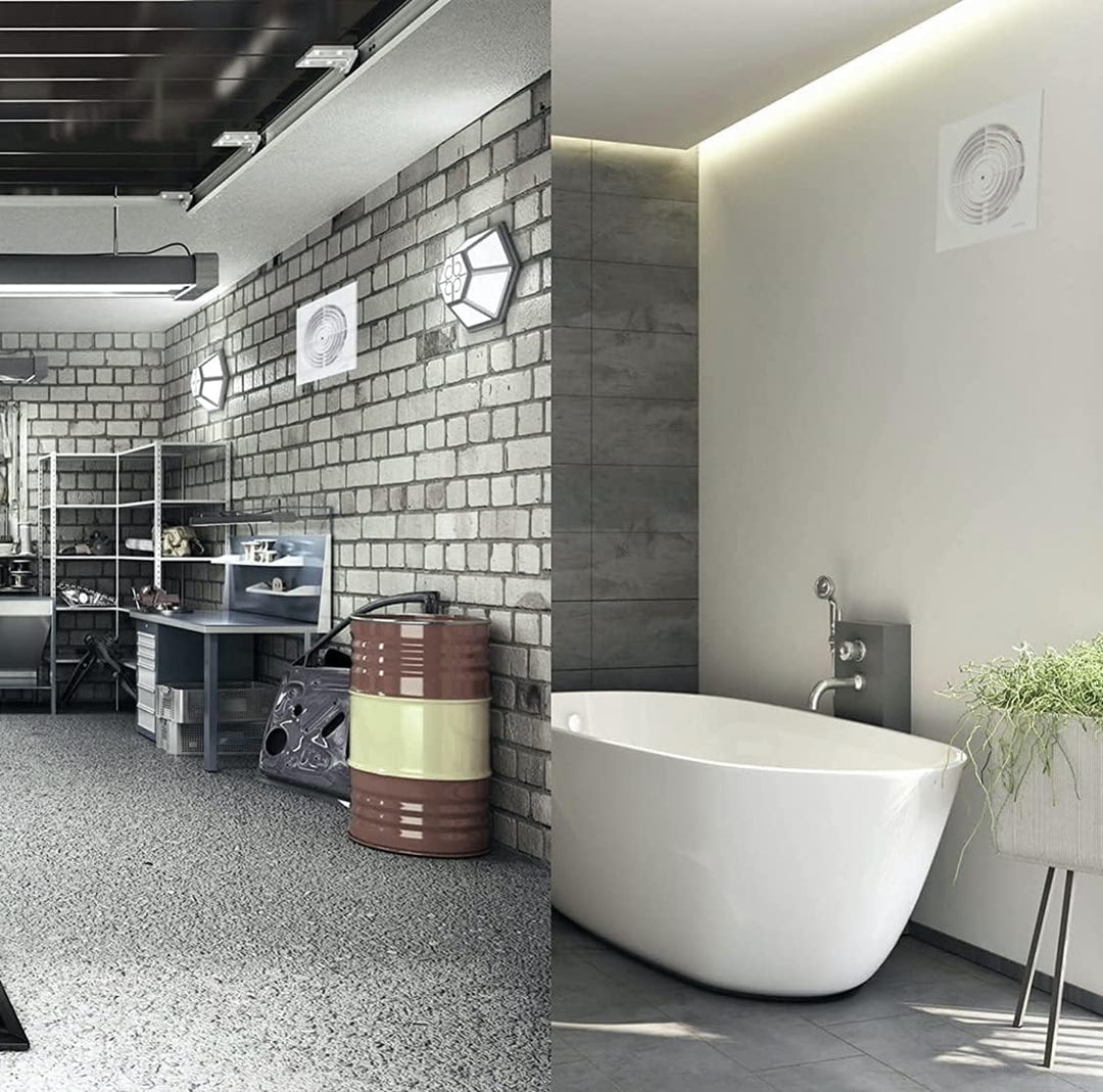 IN-OV_100mm -Abluftventilator+ Integriertes Moskitonetz, 14W-80m3/h, Badezimmer, Küche, Büro, WC, VM