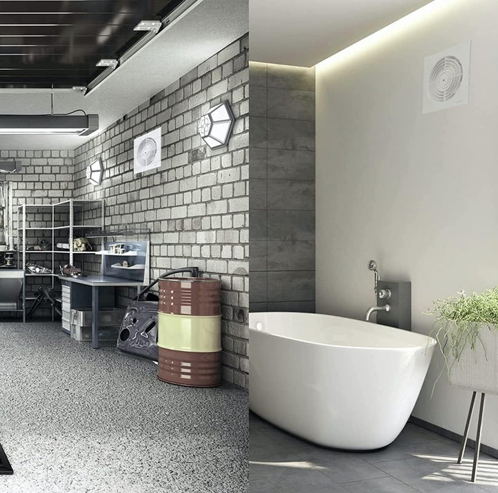 IN-OV_100mm -Abluftventilator+ Integriertes Moskitonetz, 14W-80m3/h, Badezimmer, Küche, Büro, WC, VM
