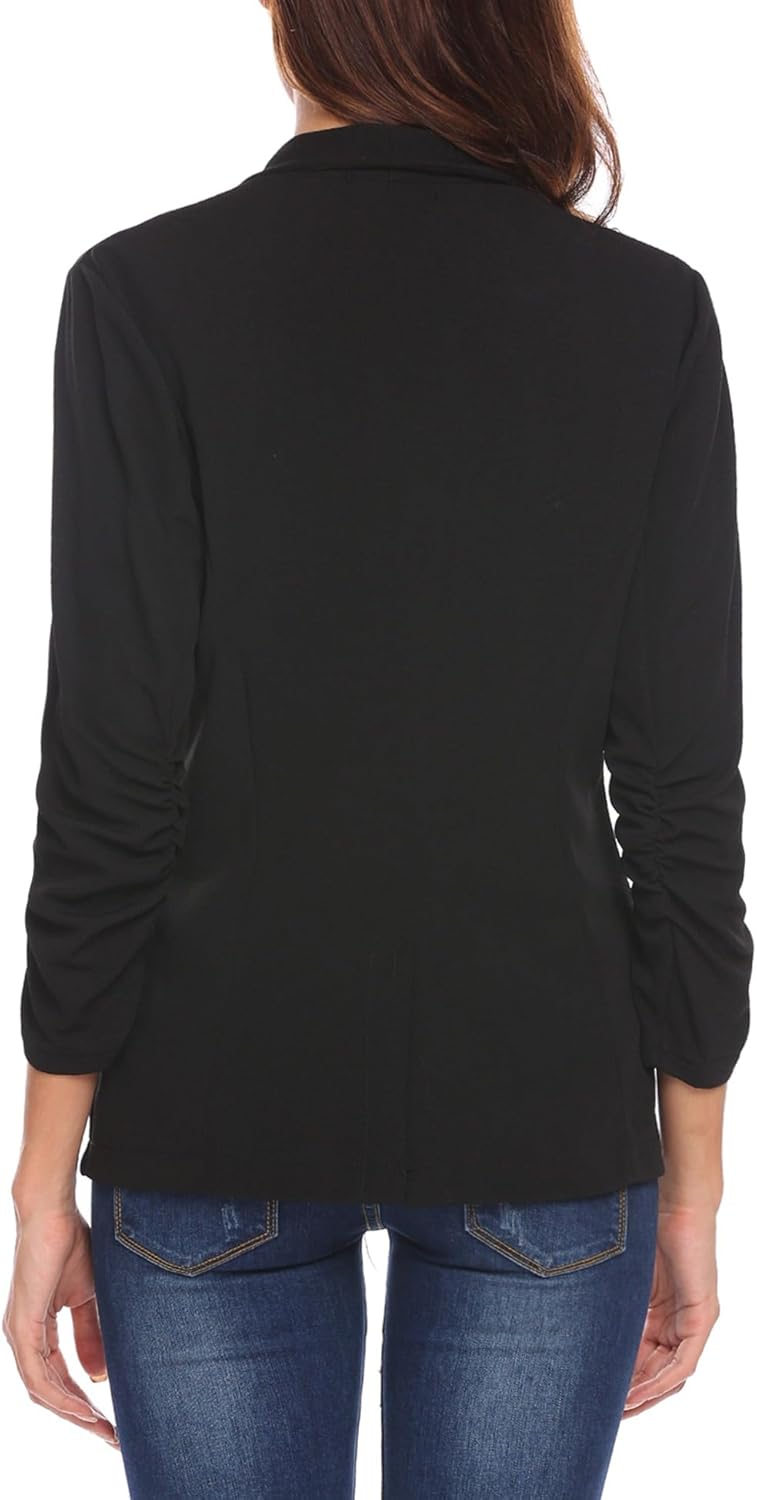UNibelle Blazer Damen Sportlich Elegant Longblazer 3/4 Arm Sommer Leicht Business Büro Blazer Jacke