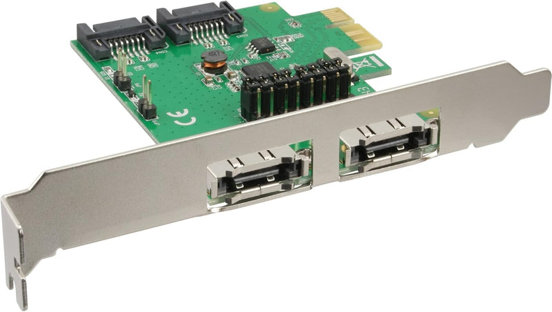 InLine 76696B Schnittstellenkarte, 2+2-fach SATA 6Gb/s, PCIe, kein RAID