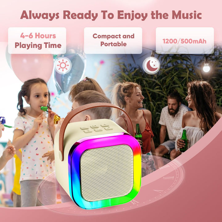 Koolcover Karaoke-Maschine für Kinder Erwachsene, tragbare Kinder Karaoke-Lautsprecher mit drahtlose