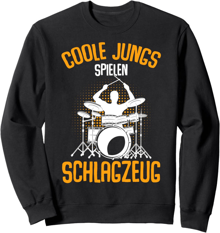 Coole Jungs spielen Schlagzeug Drummer Jungen Kinder Sweatshirt