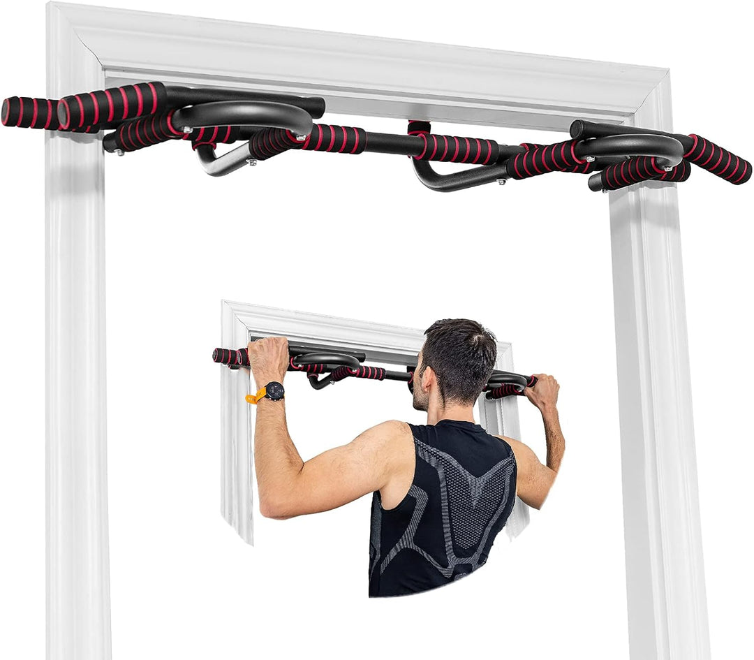COSTWAY Klimmzugstange für den Türrahmen ohne Bohren, Tür Reckstange bis 136KG belastbar, Türstange