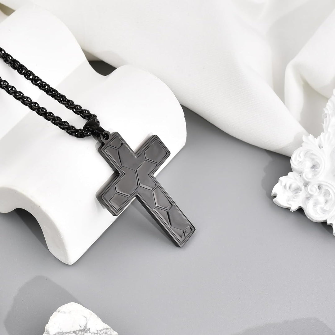 CheersLife Basketball/Fussball-Kreuz-Halskette Für Jungen, Kette Herren,Kommunion Geschenk Junge,Ede