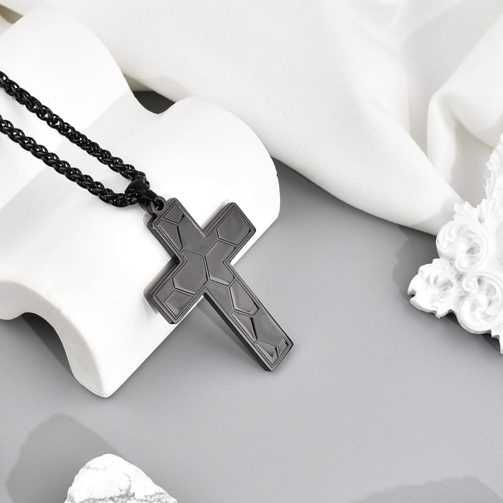 CheersLife Basketball/Fussball-Kreuz-Halskette Für Jungen, Kette Herren,Kommunion Geschenk Junge,Ede