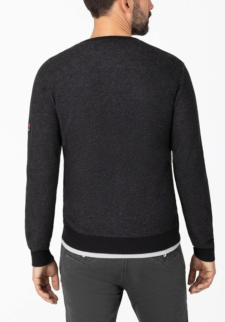 Timezone Herren Soft V Longsleeve Pullover L Caviar Black, L Caviar Black