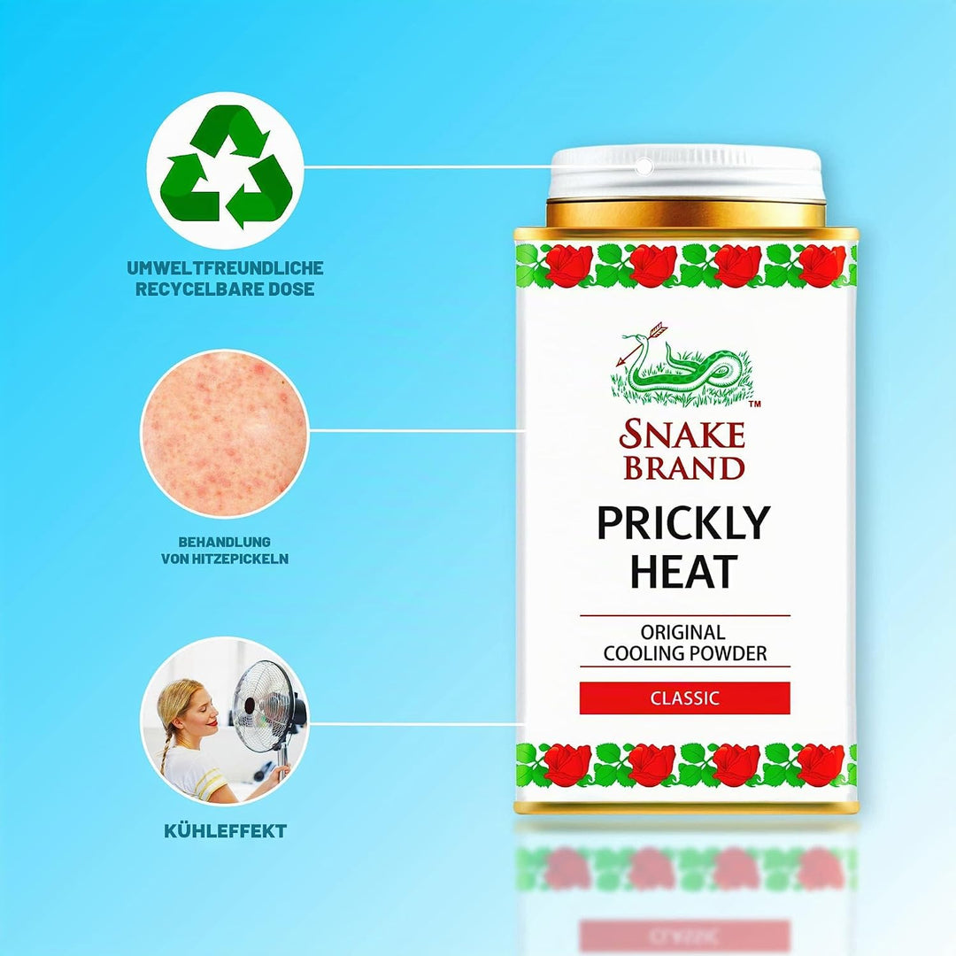 Snake Brand Prickly Heat Cooling Powder 140g Grosshandelspreis Multi-Pack für Apotheke Sportclub Spa