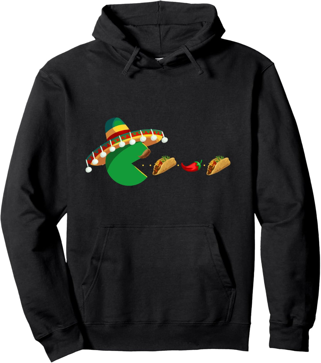 Funny Eating Tacos Mexican Food Cinco De Mayo Pullover Hoodie