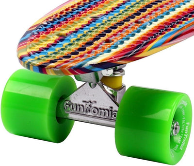 FunTomia 57cm Mini-Cruiser Board Skateboard mit oder ohne LED Leuchtrollen inkl. Aluminium Truck, AB