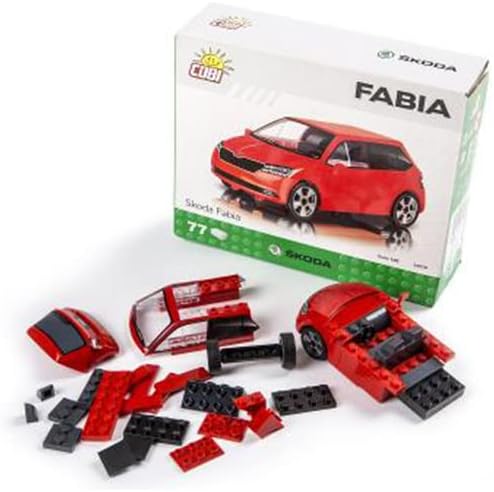 Skoda 6V0087558 Modellauto Fabia Miniatur, Massstab 1:35, rot