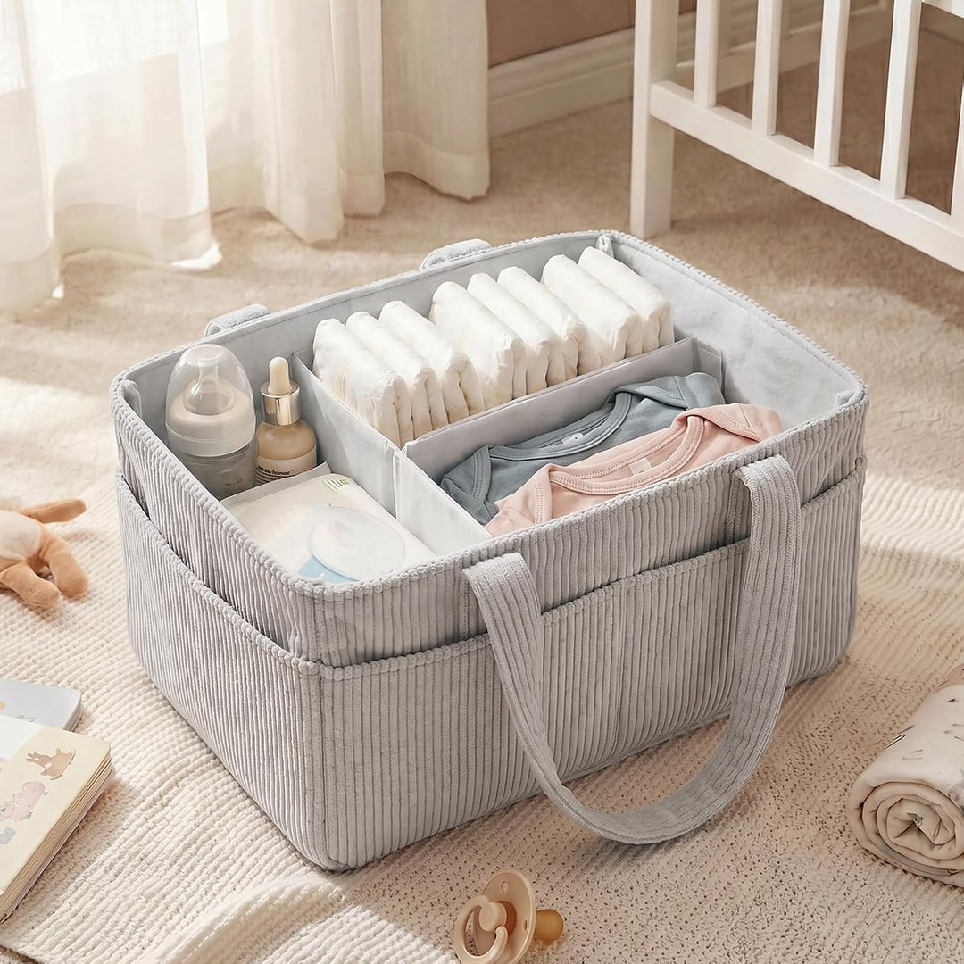 Windelkorb Organizer,Wickeltisch Organizer,Grosser Aufbewahrungskorb für Kinderzimmer für die Wickel