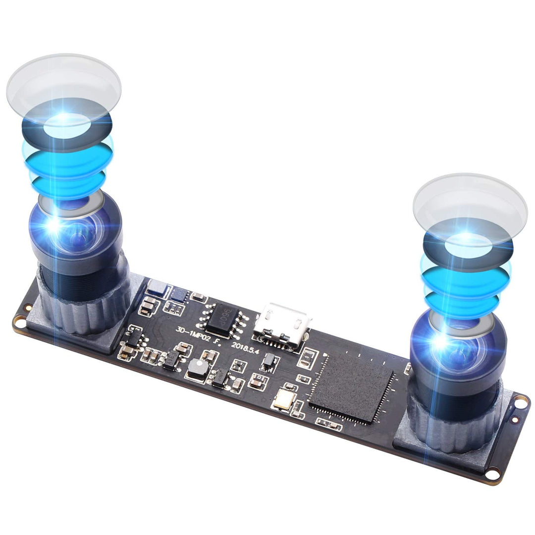 Mermaid Synchronized Dual Lens Stereo USB Camera 1.3MP HD 960P Webcam 3D VR Web Camera Module with 1