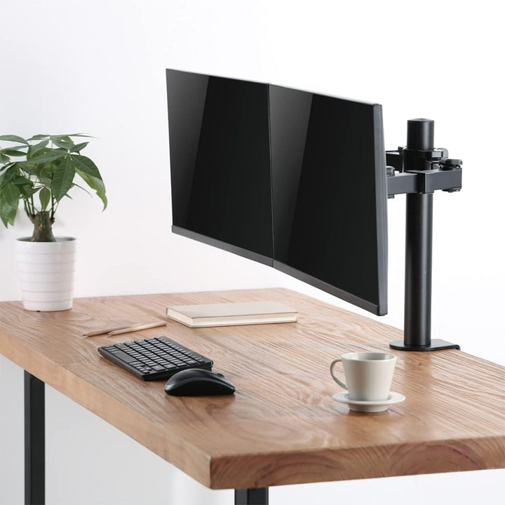 LogiLink BP0106 - Monitorhalterung 2-Fach, 17 32", Arml?nge: verstellbar Schwarz