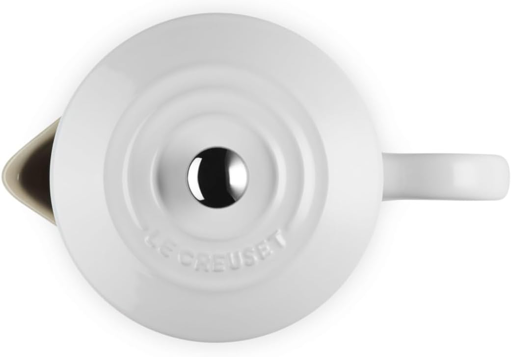 Le Creuset Französische Presse aus Steingut, 625 ml 27 oz weiss, 27 oz Weiss