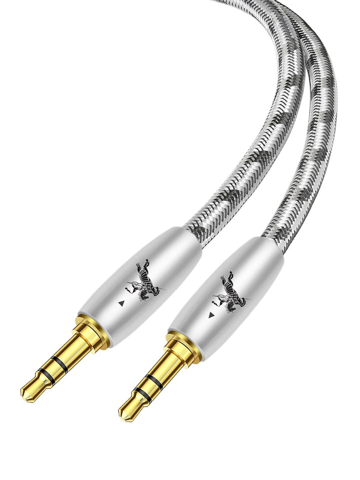 Impeto 3m AUX Kabel 3.5mm Audiokabel, Stereo Klinkenkabel, 6N OFC, Stecker auf Stecker, für Auto-Ste