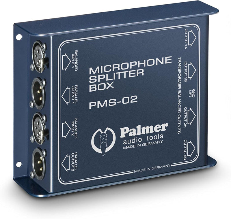 Palmer MS 02 ; Mikrofon Splitter 2 Kanal, blau, Mikrofon Splitter