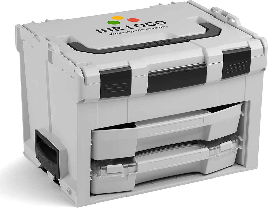 L-BOXX Sortimo L-Boxx Grau Werkzeugkoffer Set anpassbar mit Ihrem Logo | LBOXX 102 LBOXX 136 LBOXX 2