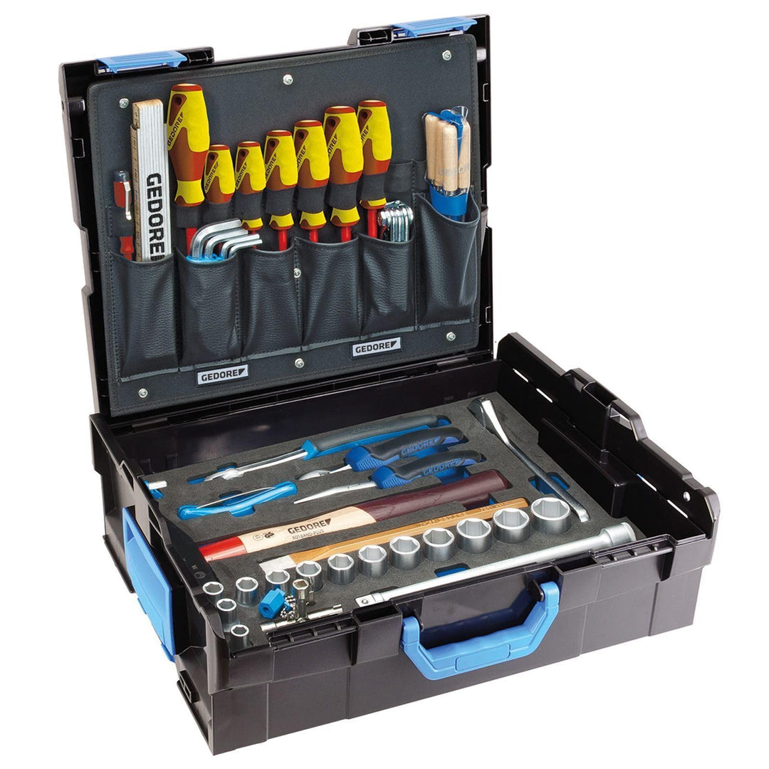 GEDORE Werkzeugkoffer L-BOXX 136, Set 58-teilig, gefüllt, Werkzeug für Hand- und Heimwerker, im Kuns