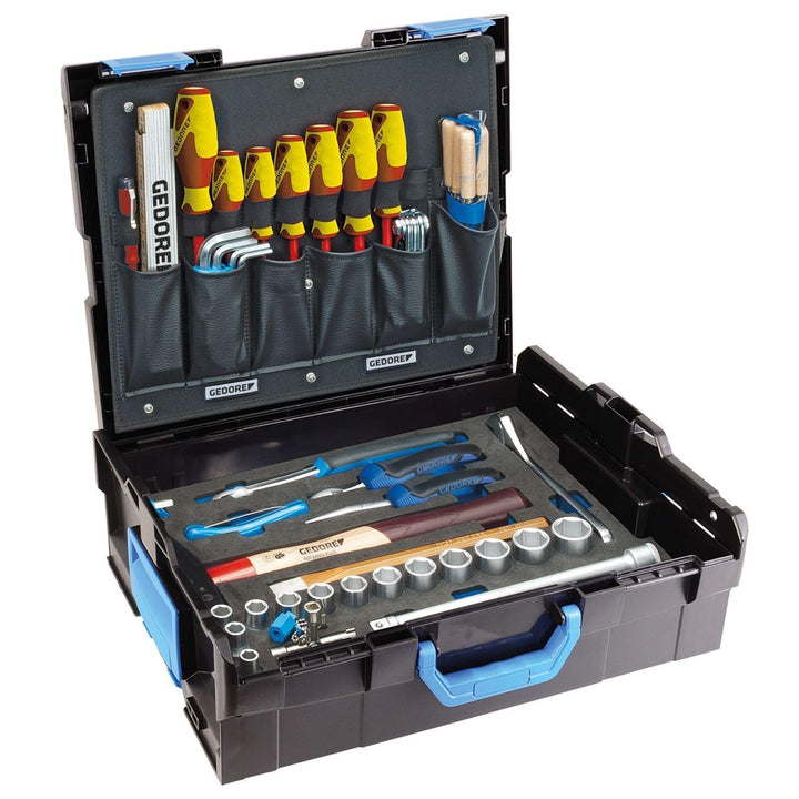 GEDORE Werkzeugkoffer L-BOXX 136, Set 58-teilig, gefüllt, Werkzeug für Hand- und Heimwerker, im Kuns