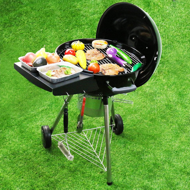 GFTIME Grill Beistelltisch für Weber 57 cm Kugelgrill, Master-Touch & Napoleon Kettle, Klappbarer BB