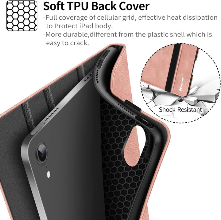 HOLIMET iPad Mini 6 Hülle 2021 8,3 Zoll mit Stifthalter, iPad Mini 6. Generation PU Leder Cover Smar