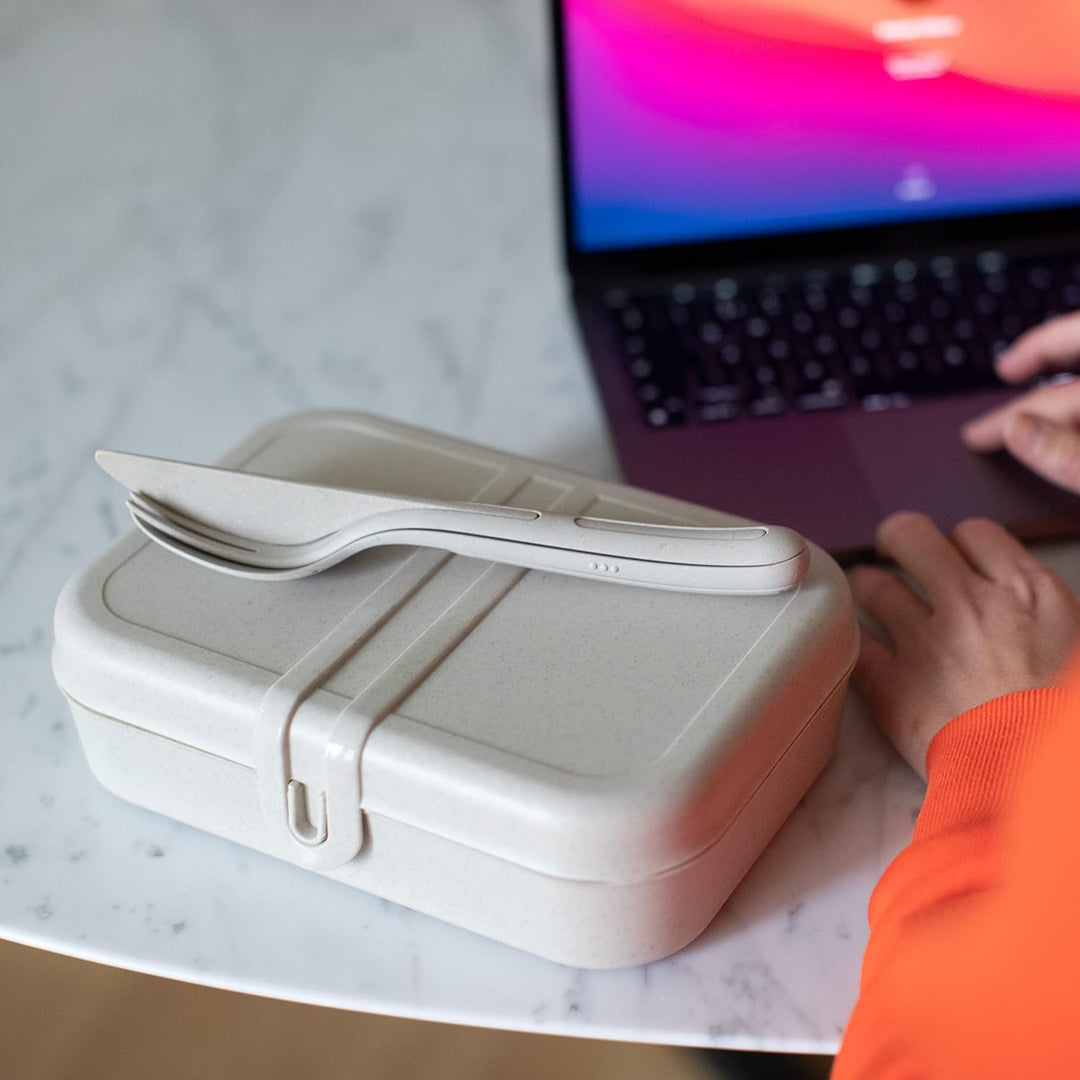 Koziol PASCAL L Lunchbox | mit herausnehmbarem Trennsteg, mit Clipverschluss | biozirkulärer Kunstst