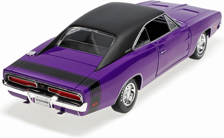 Generisch Dodg. Charger R/T Coupe Violett 1969 1/18 Modell Auto Ohne Wunschkennzeichen, Ohne Wunschk