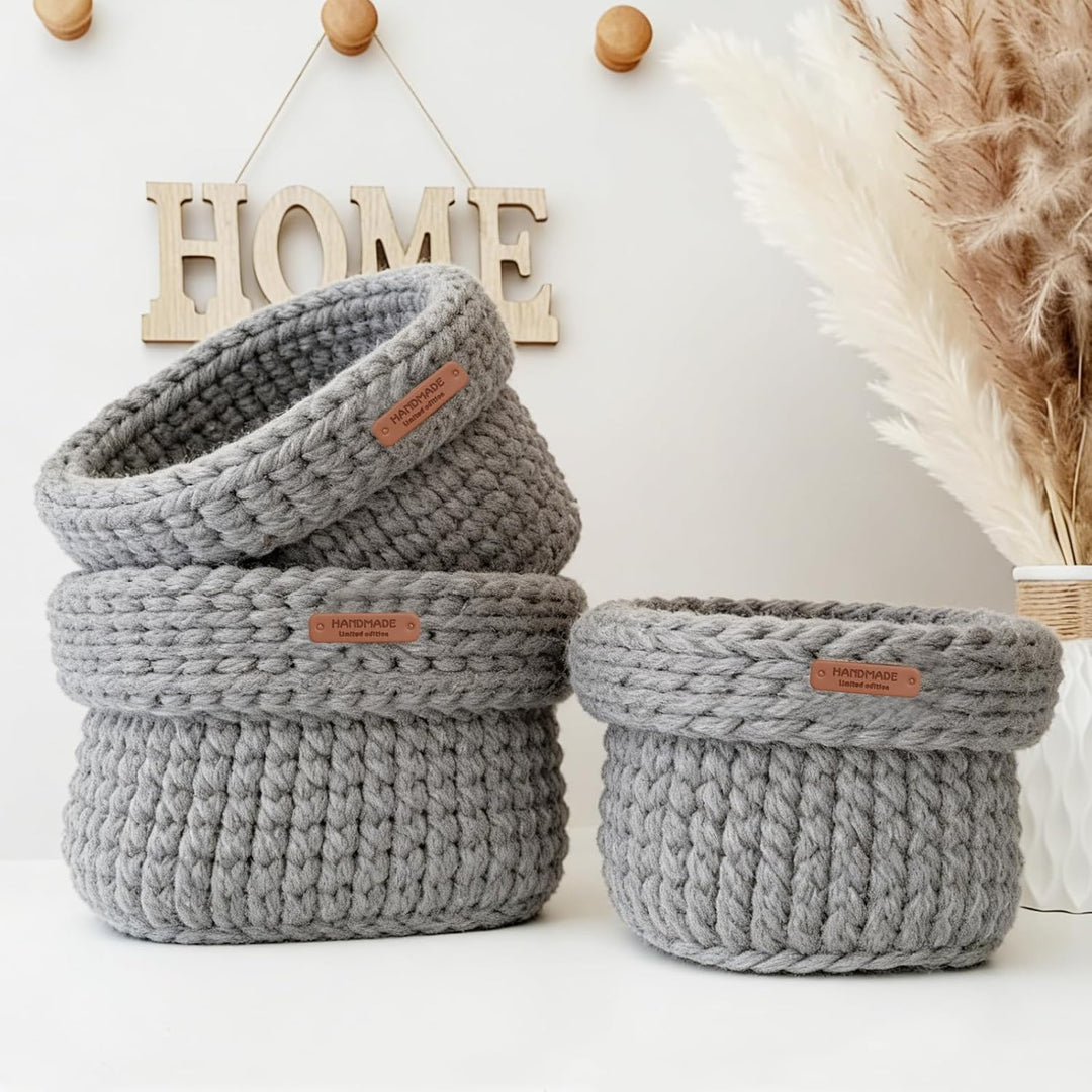 Hoypeyfiy Häkelset für Anfänger, enthält runde Korbmuster und Anleitungen, komplettes Set mit Häkeln