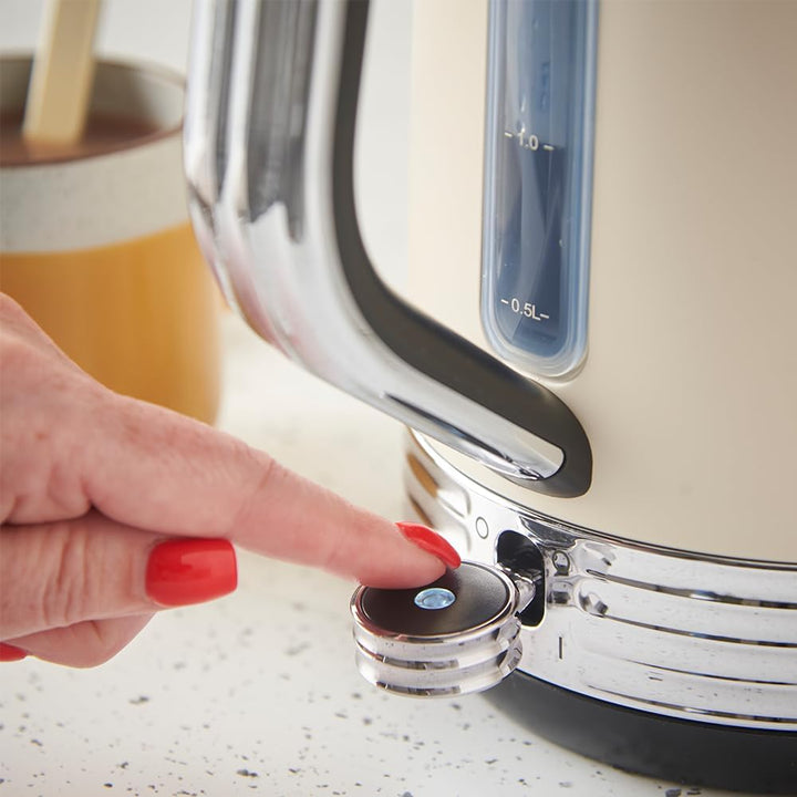 Russell Hobbs Wasserkocher [1,7L, 2400W] Hanley Retro Jasmine (Edelstahl, Vintage Design, Perfect Po