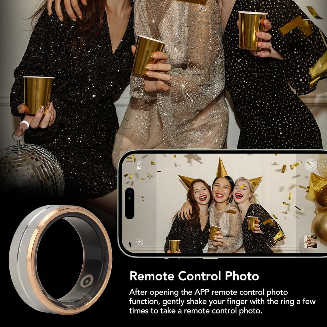 Bewinner Smart Ring mit APP, Tragbarer Fitness-Schlaf-Tracker für Männer und Frauen, IP68 Wasserdich