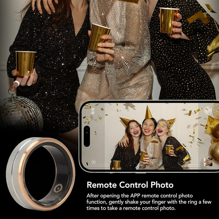 Bewinner Smart Ring mit APP, Tragbarer Fitness-Schlaf-Tracker für Männer und Frauen, IP68 Wasserdich