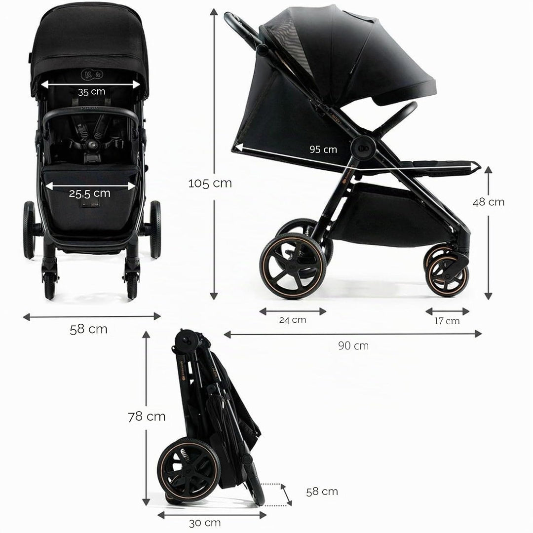 Kinderkraft MITZY Buggy bis 22 kg, Liegebuggy, Kinderwagen, Leicht, Schnell und Einfach Zusammenklap
