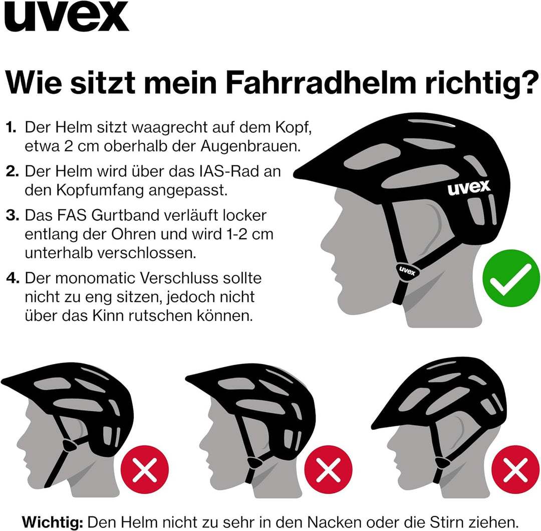 uvex city active - sicherer City-Helm für Damen und Herren - inkl. LED-Licht - individuelle Grössena