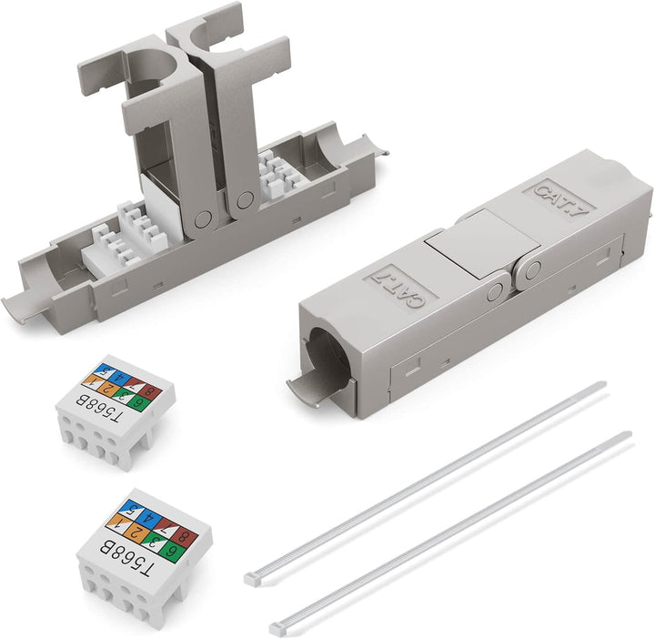 hb-digital 2X LSA Netzwerkkabel Verbinder CAT. 7 Outdoor IP68 Wasserdicht Ethernet Kupplung Verlegek